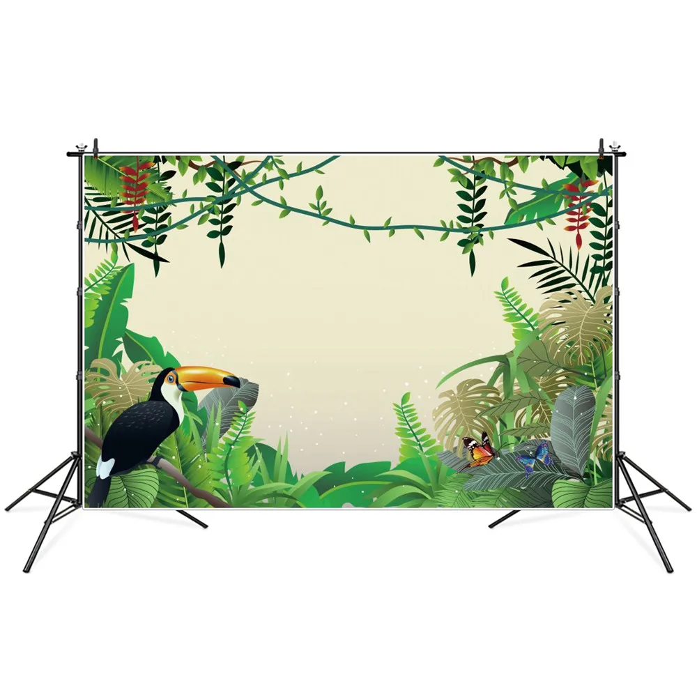 

Cartoon Tropical Jungle Forest Photography Backdrops Custom Baby Kid Safari Birthday Party Home Decoration Photocall Backgrounds