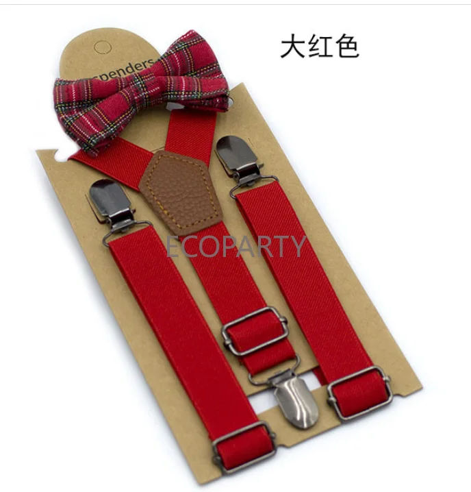 Подтяжки для детей мальчиков и девочек рождественский галстук-бабочка детские