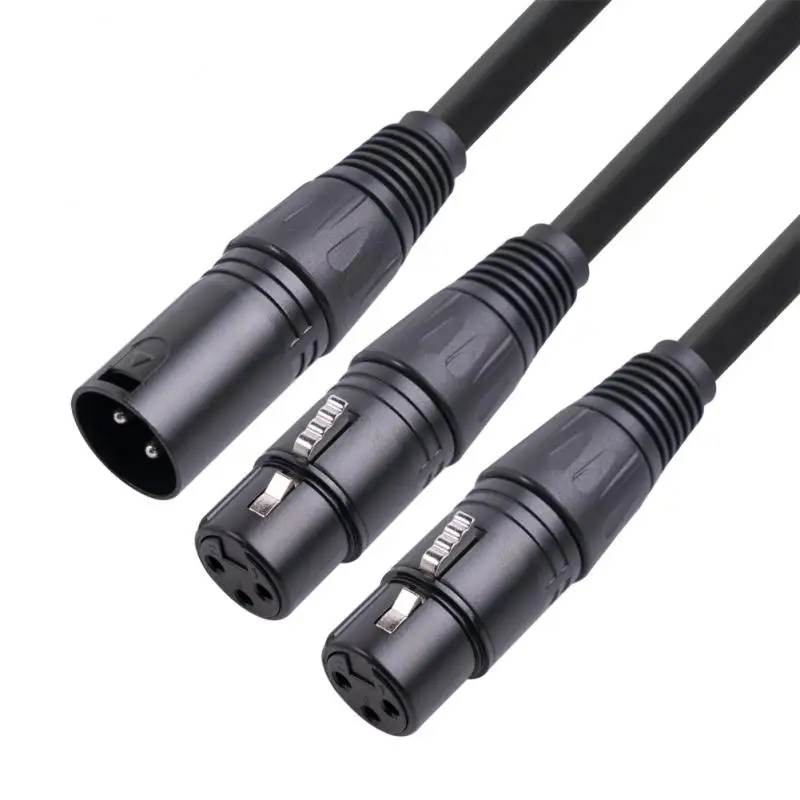 

Xlr Male To Dual Xlr Female Noise Reduction 3-pin Balanced Microphone Adapter Cable Hifi Audio Card Adapter Cable Speaker Cable