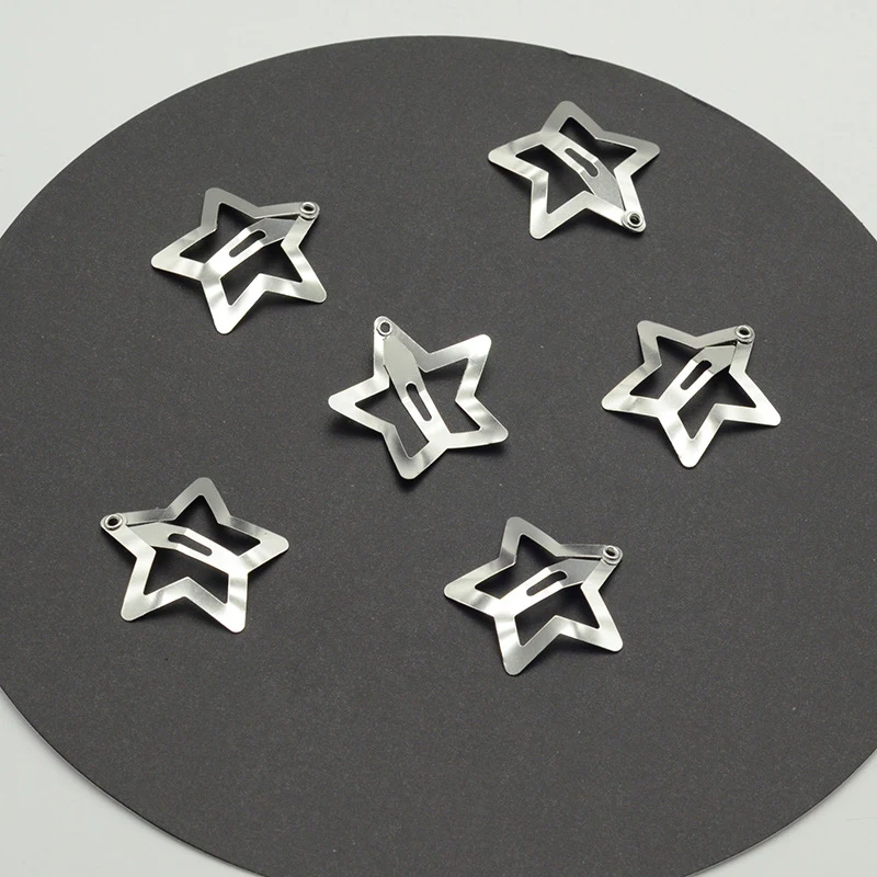 

1/10PCS Silver Star BB Hair Clips For Girls Women Simple Metal Barrettes Mini Cute Snap Hairpins Fashion Hair Accessories Diy