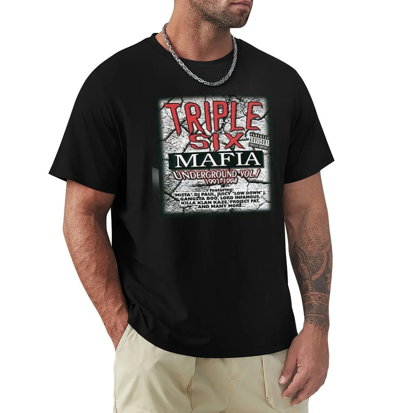 Футболка Triple Six Mafia футболка большого размера лето 2025 мужские футболки высшего