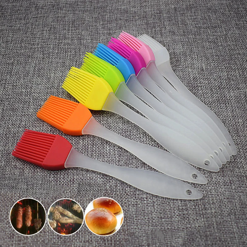 

Newest 6 Colors Silicone Baking Bakeware Bread Cook Brushes Pastry Oil BBQ Basting Brush Tool Kitchen Accessories Gadget Brushes