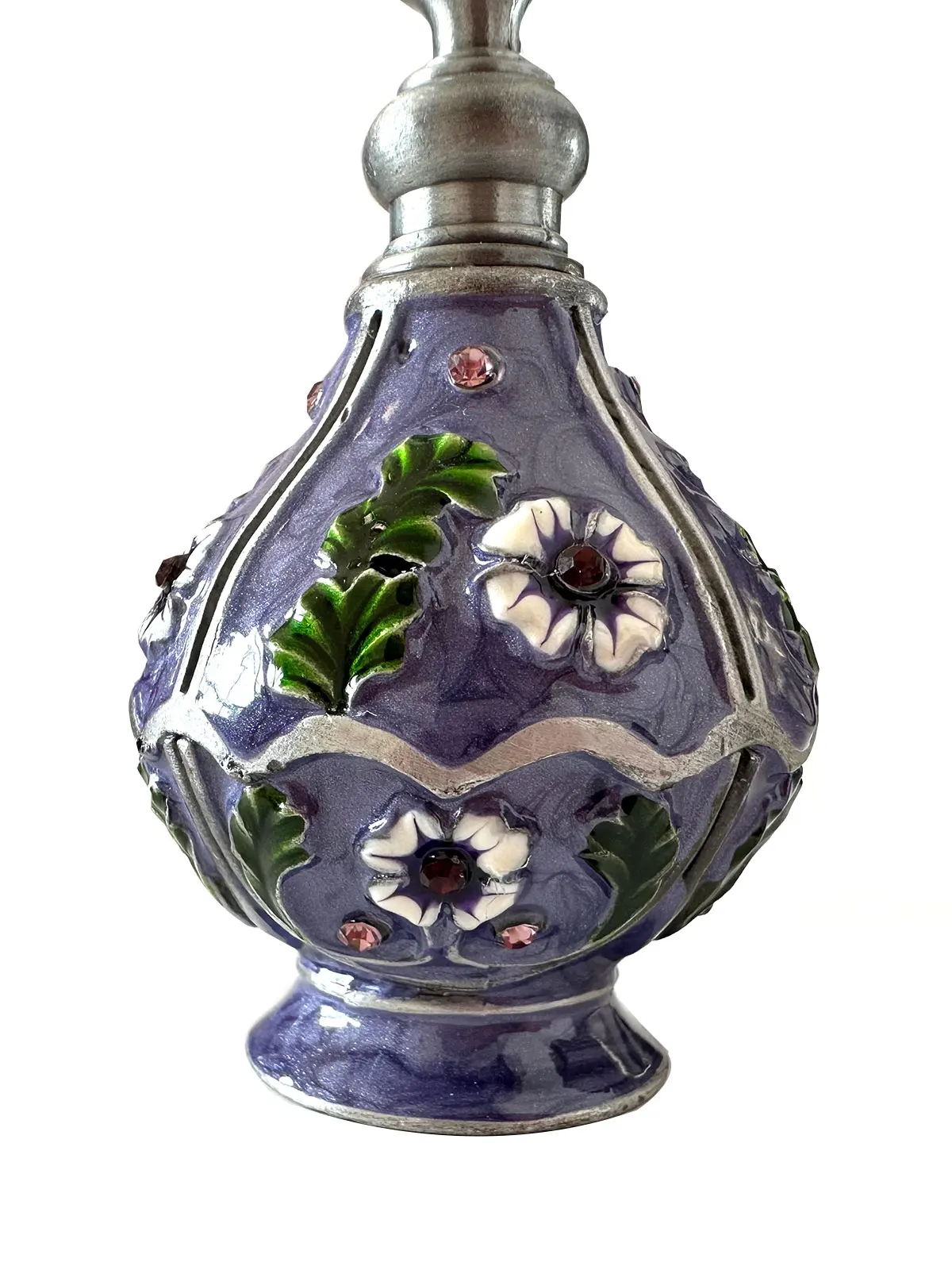 Пустой Фиолетовый цветок Винтажный флакон для парфюма контейнер Роза рельефный