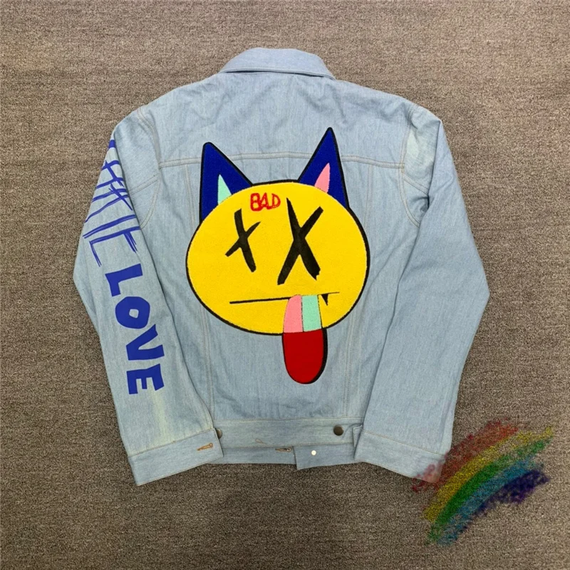 

Denim XXXtentacion Revenge Angel Bad Jeans Jacket Men Women 1:1 High Quality Vintage Embroidery Coats Outerwear Clothes