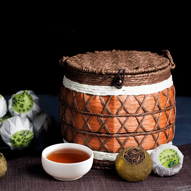 

Chinese Orange Puer Tea XinHui XiaoQingGan Tangerine Puer Tea 500g Wooden Bucket Gift teapot
