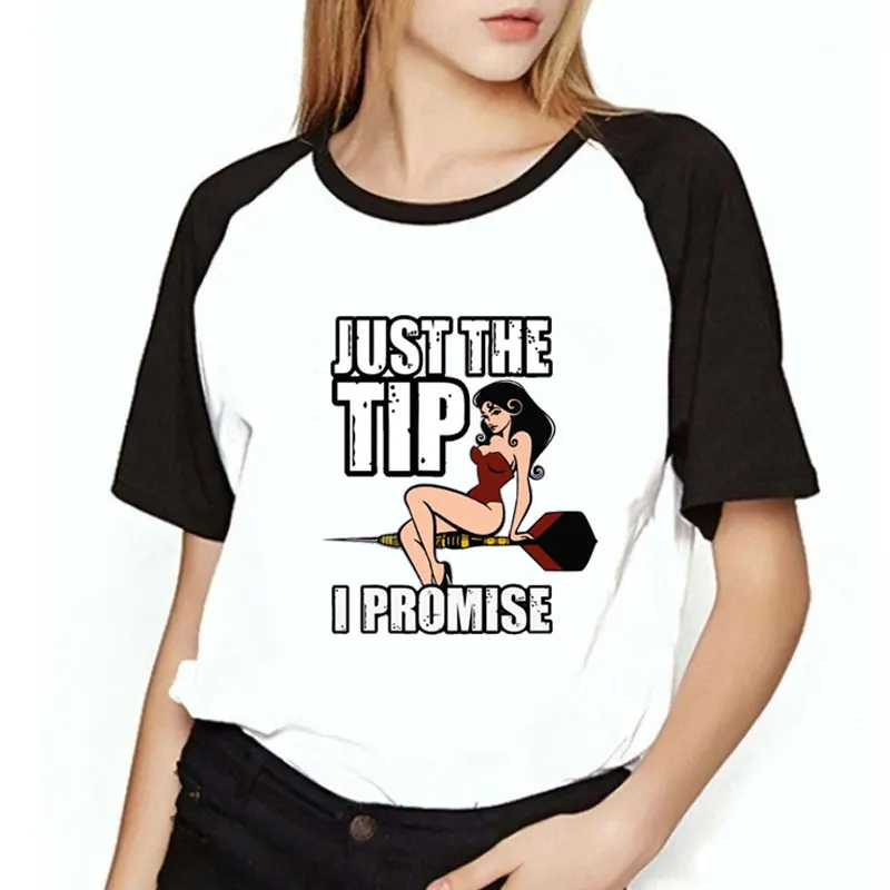 

Cotton T-shirt humor is limited to the tips I promise sexy fashion British short sleeve casual Unisex