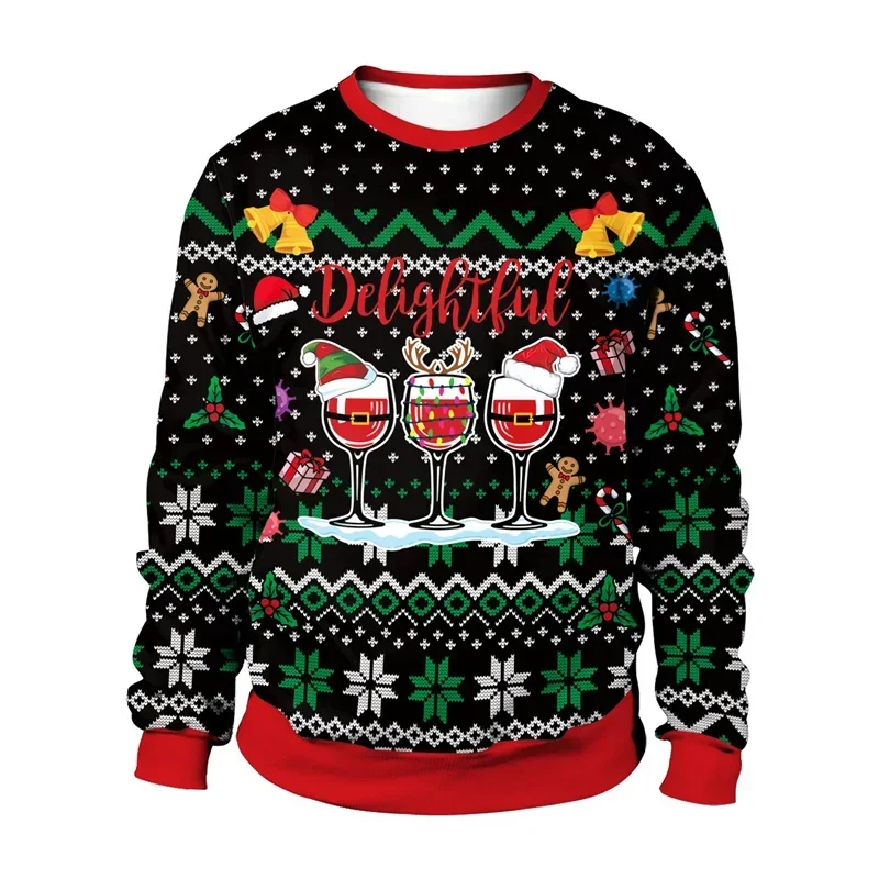 

Explosive Christmas hoodie men and women with 3D printed crew-neck pullover top couple hoodie
