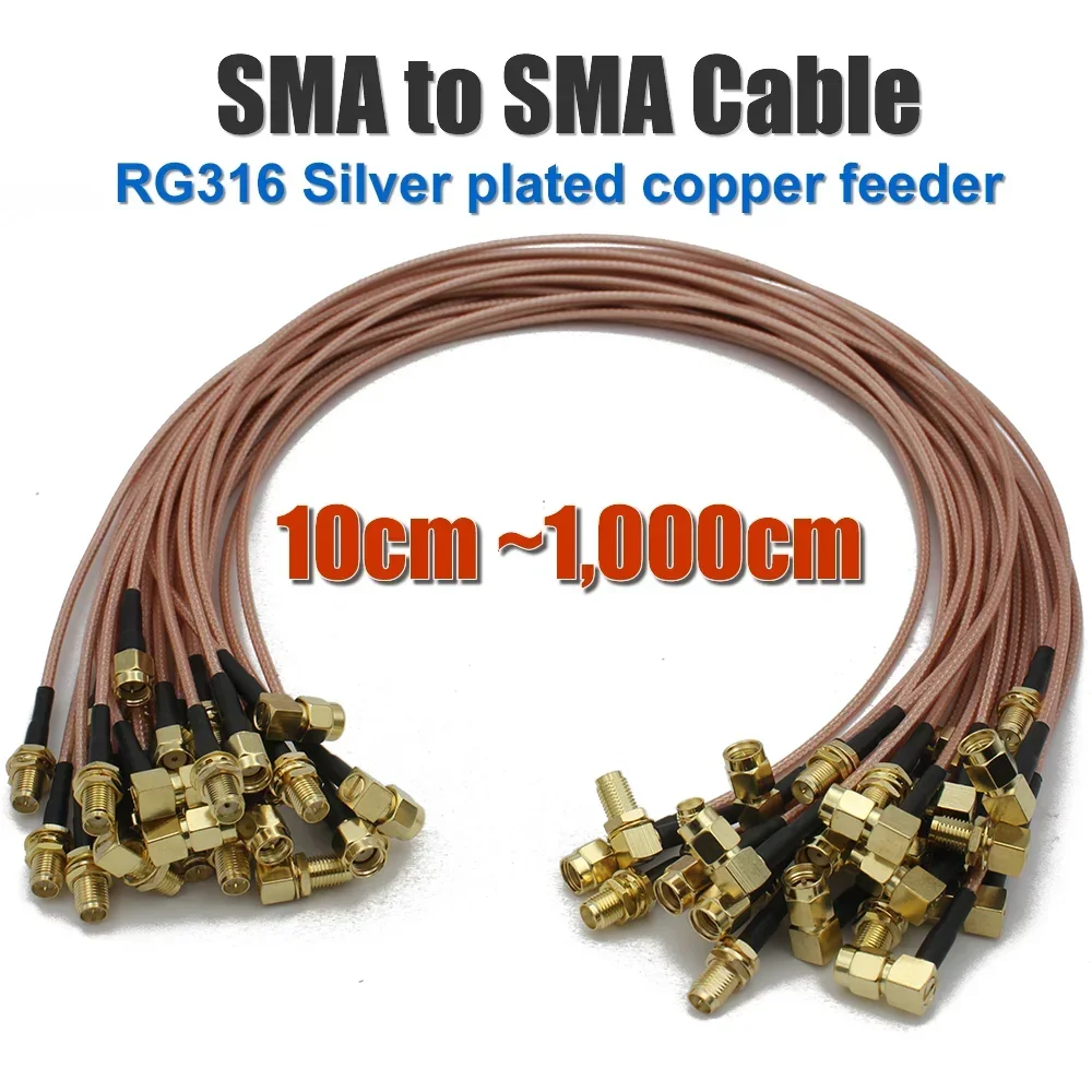 Прямой обжимной соединитель RG316 SMA в / RP папа мама радиочастотный коаксиальный