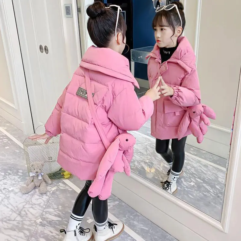

Girls Winter Jacket Parkas Lovely Princess Cotton-padded Baby Kid Coat Thickened Warm Birthday Party Outerwear 4 13 14 Years Old