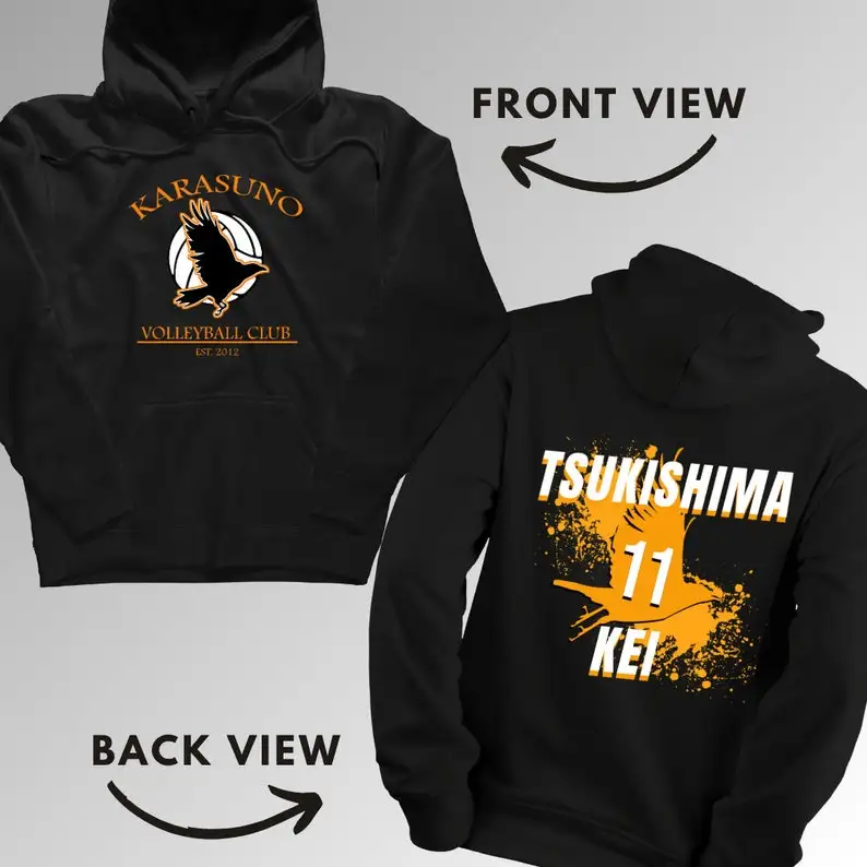 Kei Tsukishima Haikyuu Толстовка Ultimate Anime Fan Модная одежда в стиле манга Товары унисекс