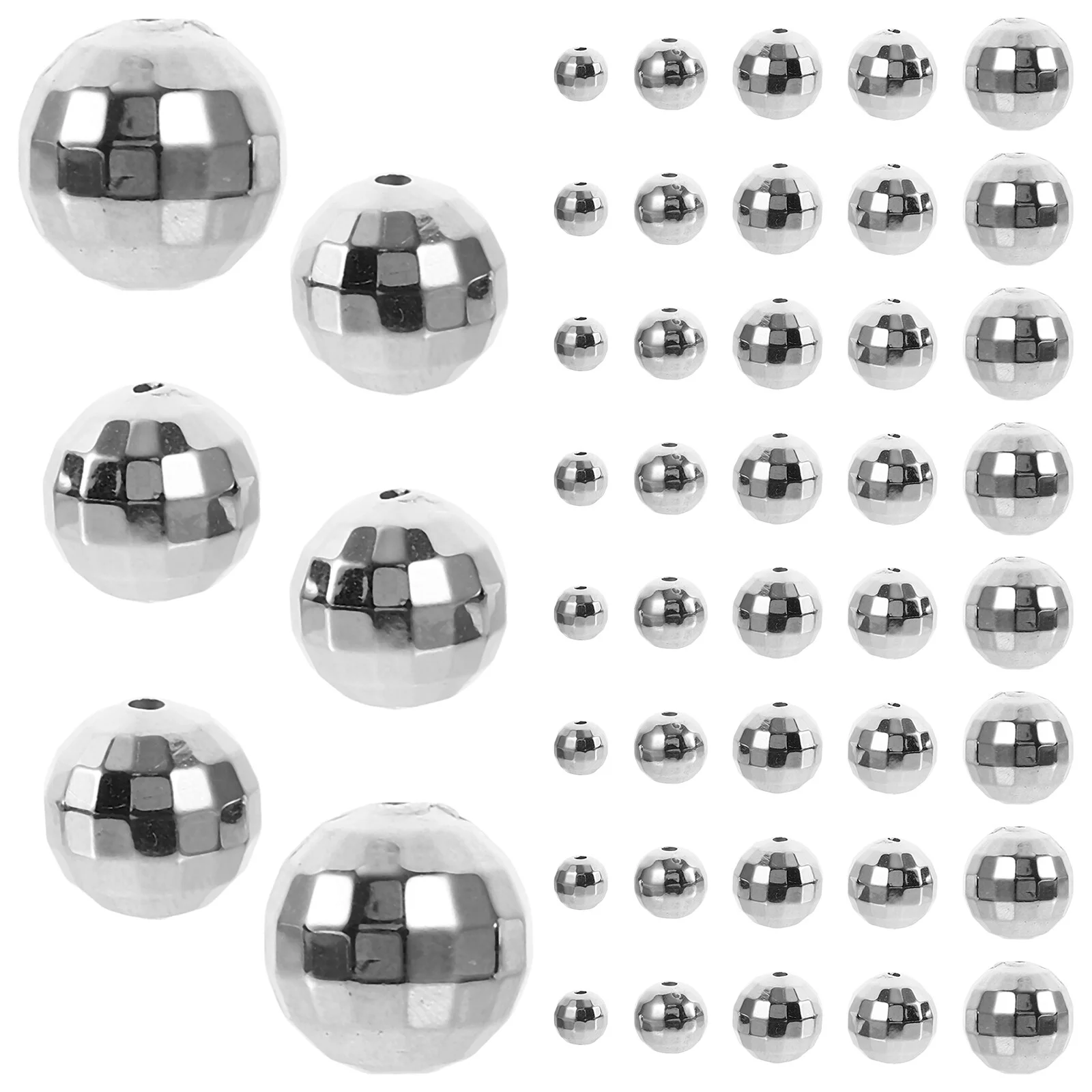 

200 Pcs Beaded Earrings Crafts Round Beads Bracelets Making Section Assorted Jewelry Disco Ball Bulk Acrylic
