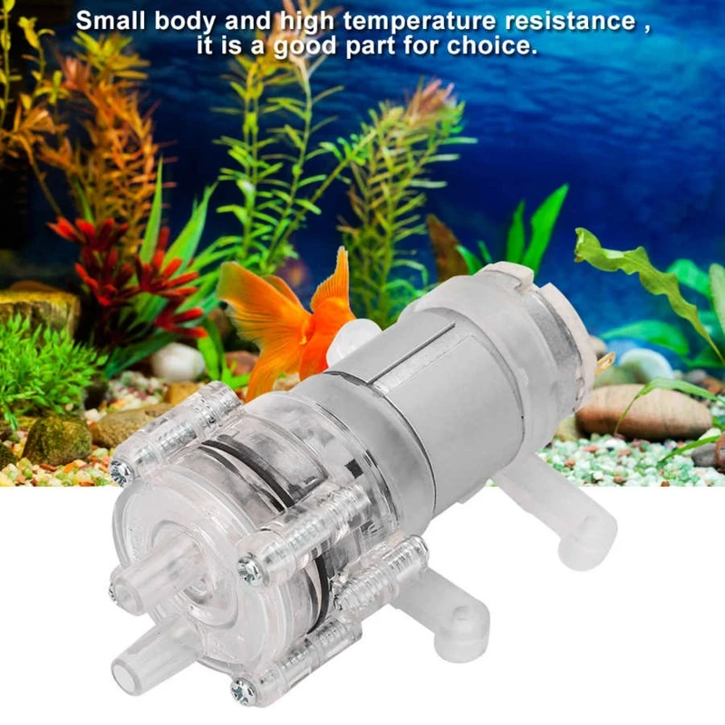 

DC12V High Temperature Resistance Transparent Aquarium Mini Diaphragm Water Vacuum Pumps 385HPC-9 Water Pump Vacuum Pump DXAC