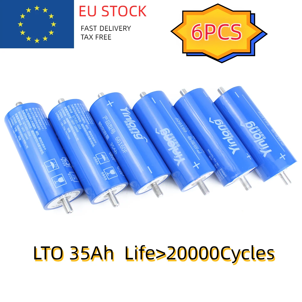 

Poland EU Stock 2.3V 35A LTO 66160 Rechargeable Battery 10C 25000 Cycles For Electric Scooters Free Shipping in Low Temperature