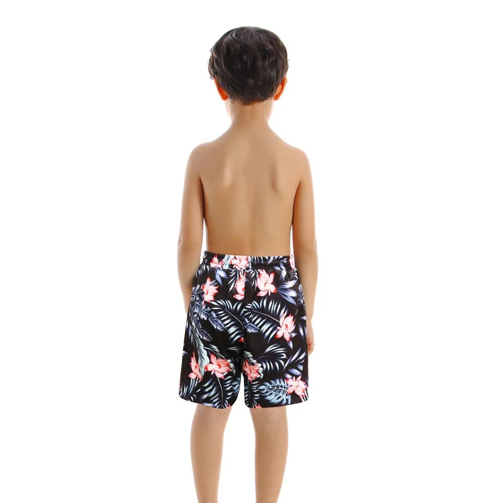 Плавки для мальчиков детские пляжные шорты малышей летние с принтом и кулиской