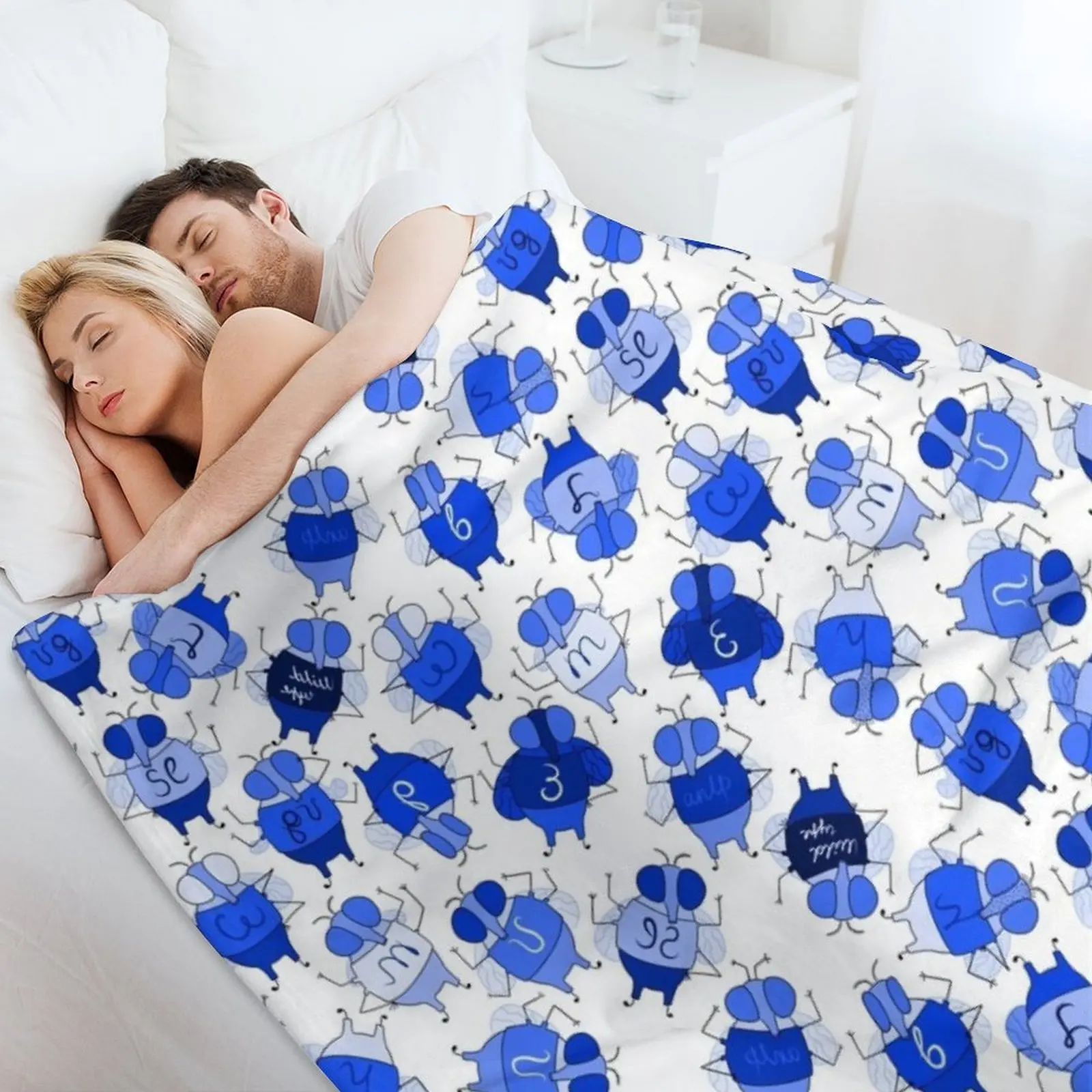 Милое одеяло Drosophila Melanogaster Mutants в Gzhel идеи подарков на день Святого Валентина