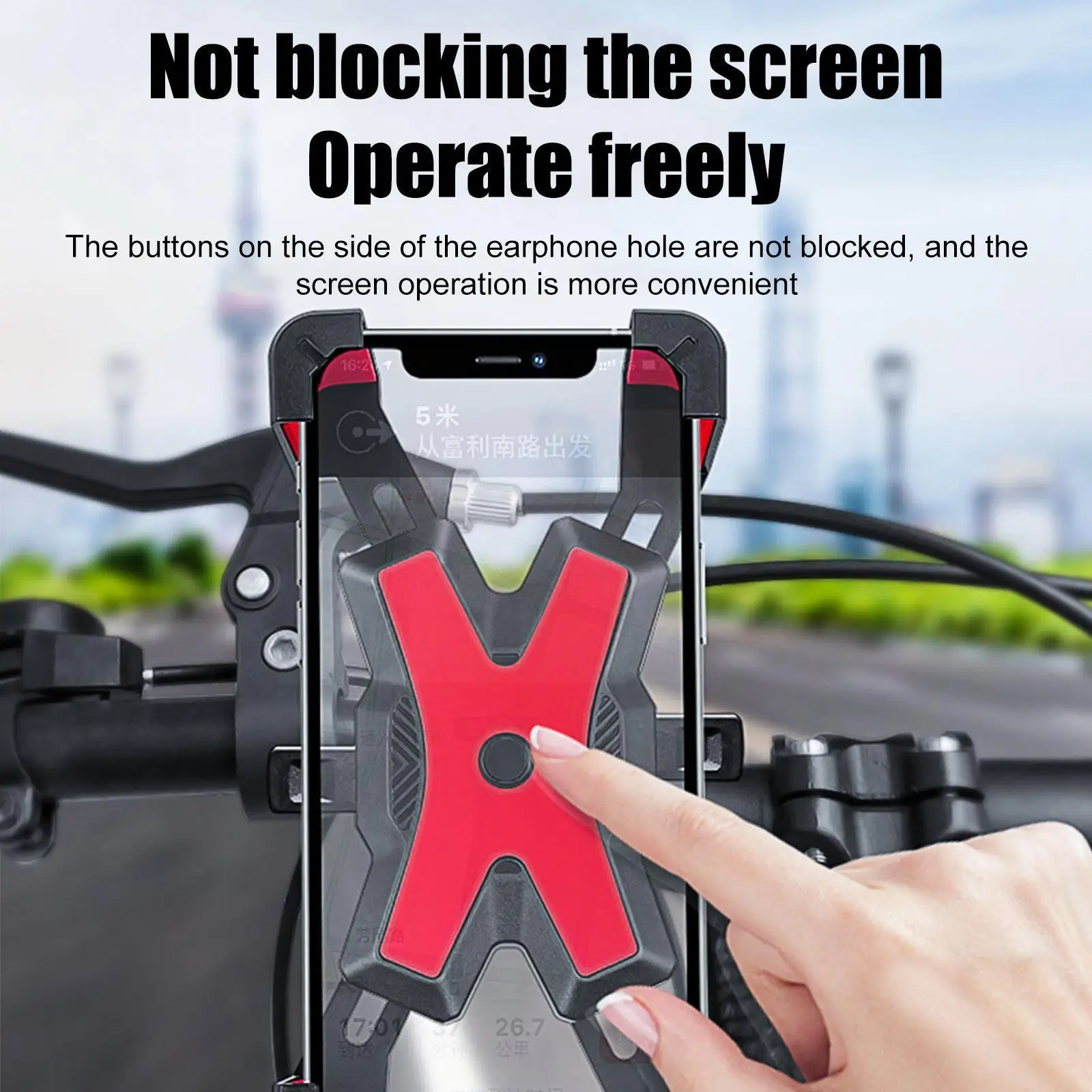 

Bike Phone Holder Motorcycle 360° View Universal Bicycle Phone Holder For Inch Mobile Phone Stand Shockproof Bracket Gps Cl C1i3