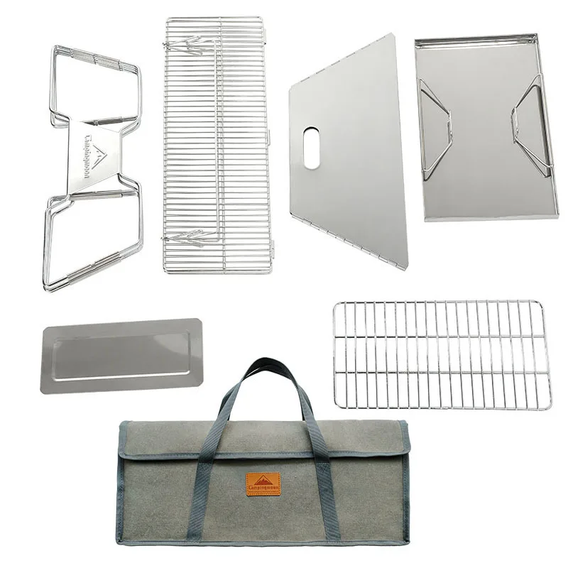 Открытый пикник барбекю гриль стойка Campingmoon MT-3 большая портативная угольная печь