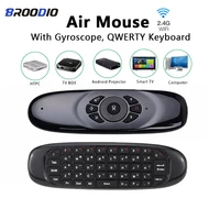 air mouse with gyroscope qwerty keyboard 2 4g wireless remote control for android tv box keyboard mini wireless keyboard mouse