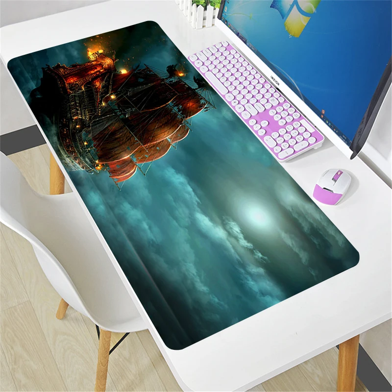 

Коврик для мыши Xxl, игровой коврик для мыши, Пираты Карибского моря, противоскользящий, аксессуары для компьютерного стола, 900x40 0, коврик для ...