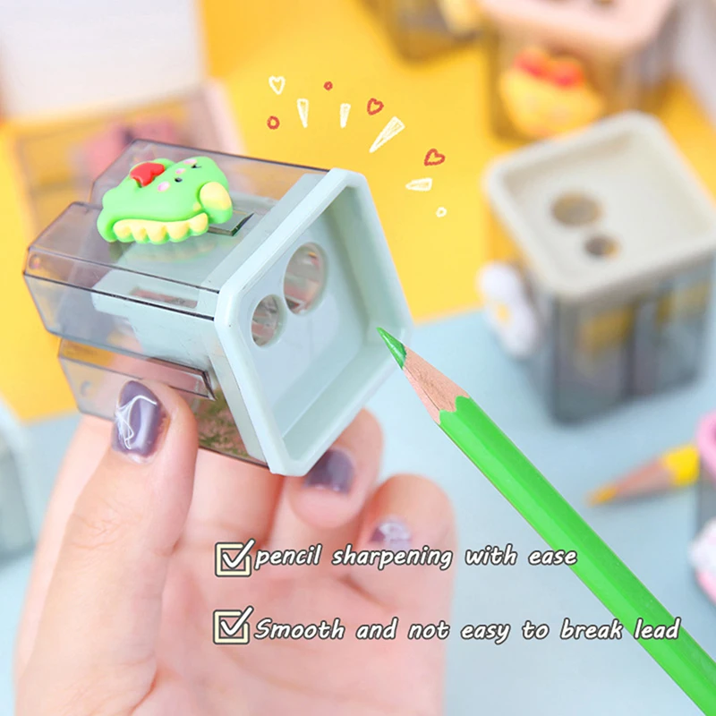 Sharpener Small Cute Cartoon Two Hole Sharpener Pencil Stationery