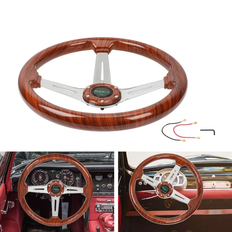 14-Inch Acrylic Steering Wheel for Car Mofification or Competitive Gaming Enhanced Control & Precision Easy Installation