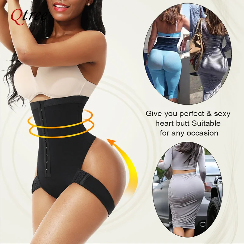 Waist Trainer Women Butt Lifter Body Shaper Shapewear Fajas Colombianas Tummy Control Corset Push Up Panties Hip Enhancer Hooks