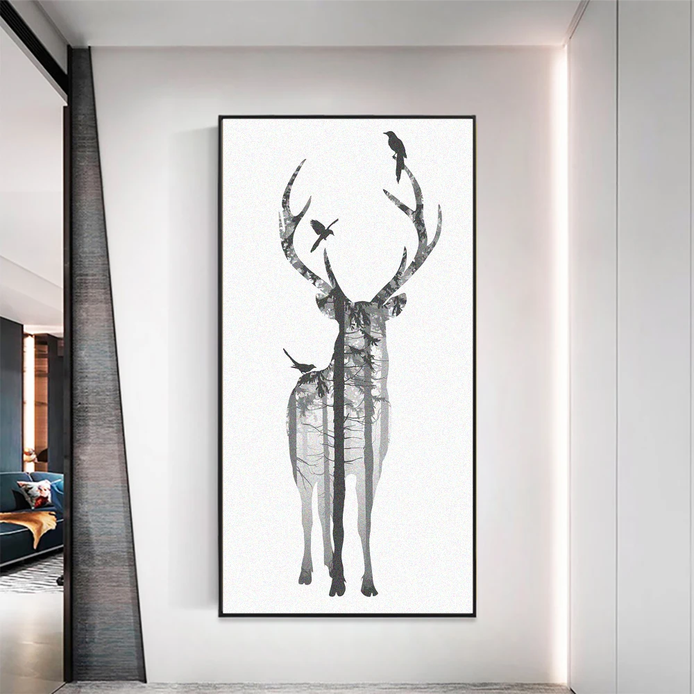 

Lumanduo Deer Pattern No Glue Privacy Window Film Vinyl Static Cling Frosted Stained Glass Decorative Window Sticker Window Film