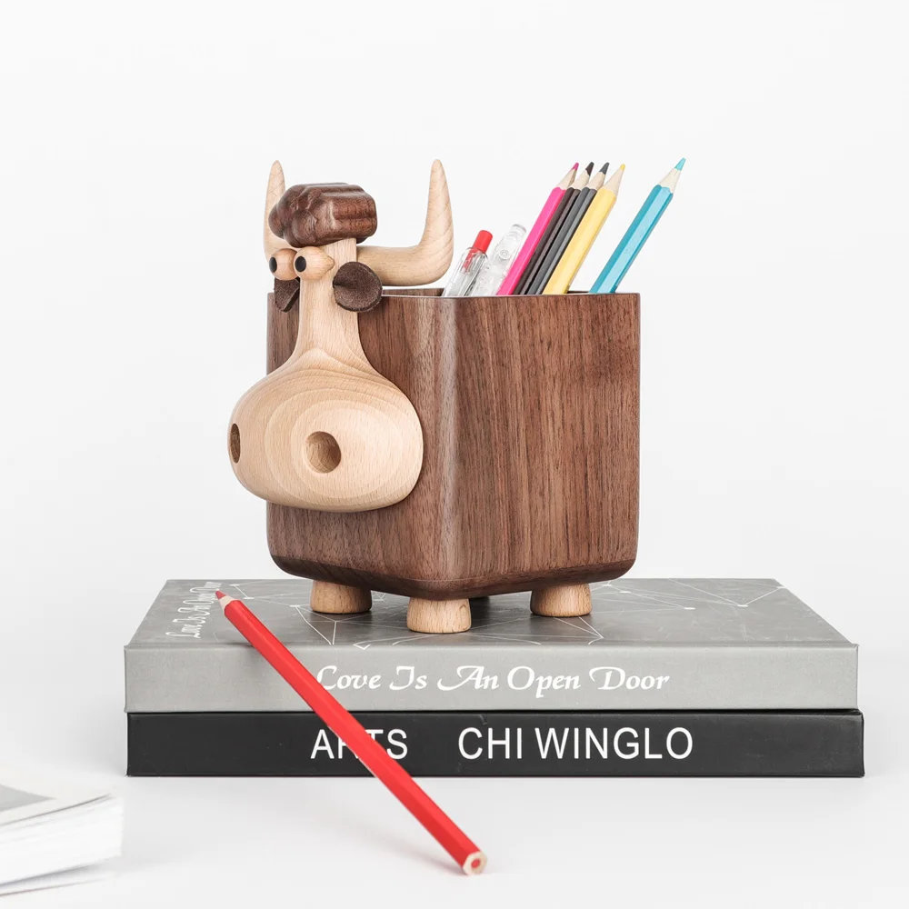 Деревянные Скульптуры В Скандинавском Стиле Фигурка Коровы/крылышки Буковый