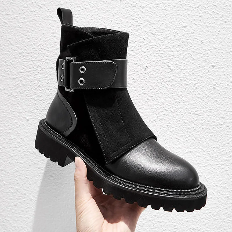 Women Ankle Boots 2022 Designer Luxury Winter Casual Low Heel Zip Plus Size Women Shoes Round Head Low Tube Women Boots