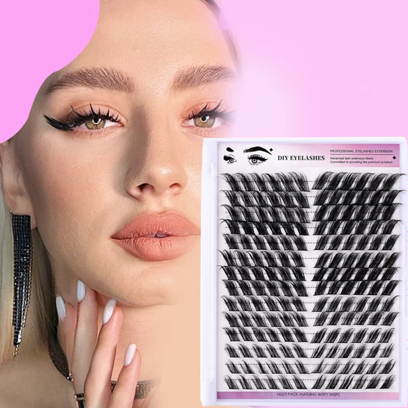 Набор для наращивания ресниц сделай сам 1680 шт. индивидуальные кластеры D Curl 12-18 мм