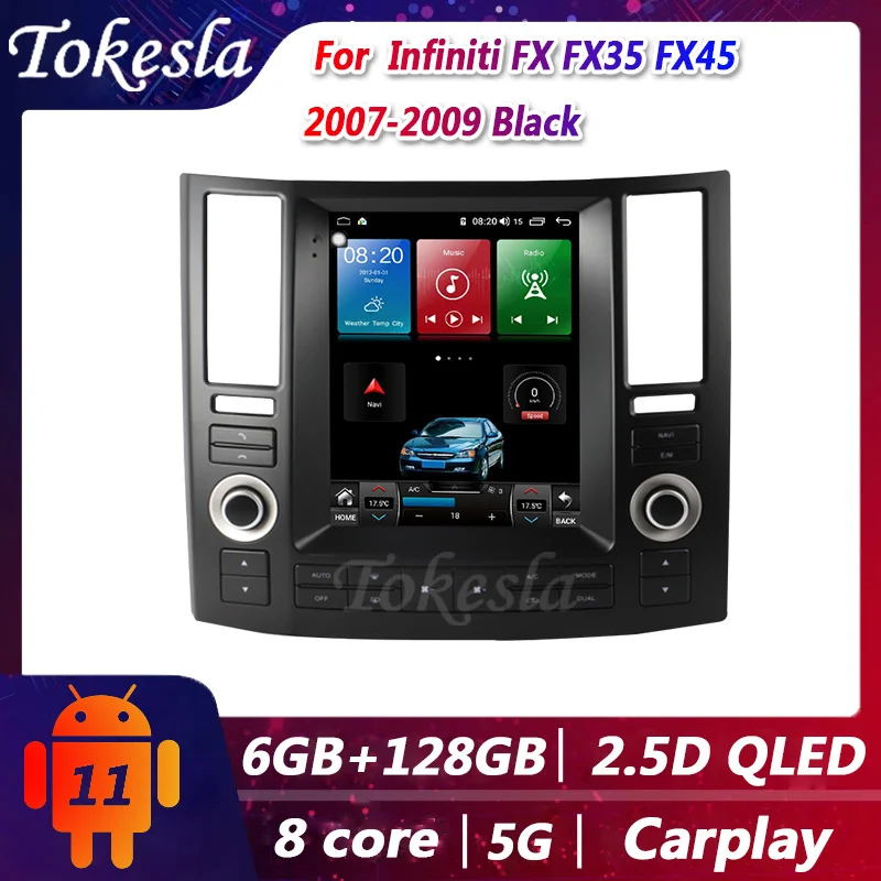 

Tokesla For Infiniti FX FX35 FX4 Android Car Radio Dvd Multimedia Video Players Tesla Touch Screen 2 Din Stereo Receiver Gps 4G