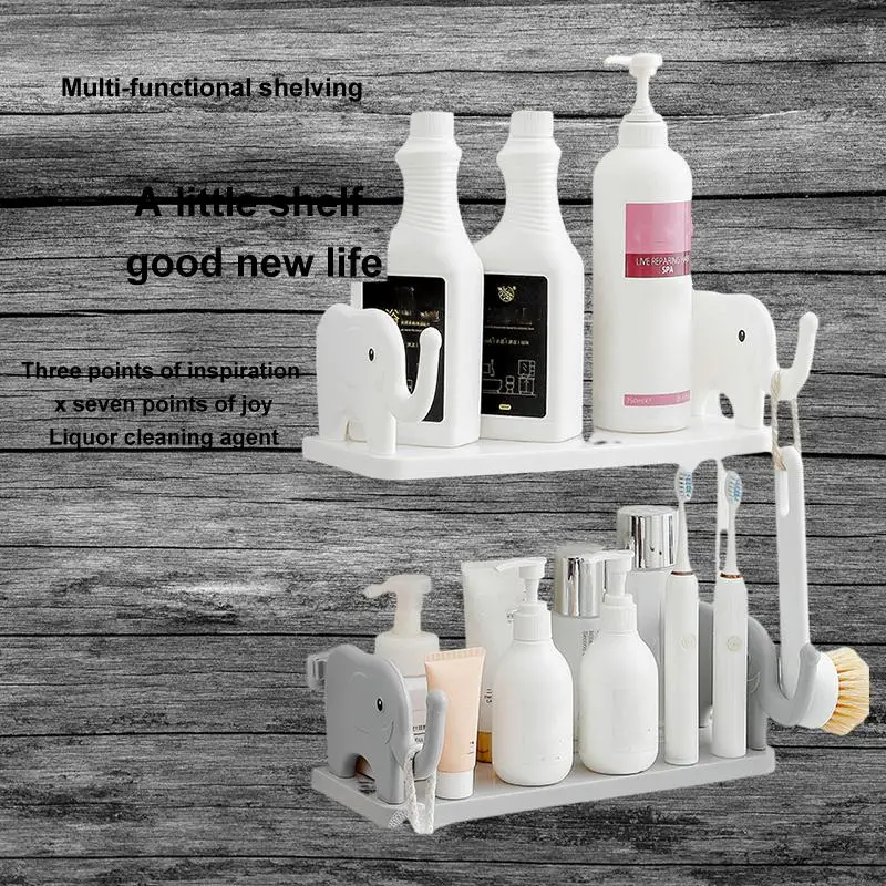 

Multi-functional Elephant Storage Rack - No Drilling Required for Easy Installation