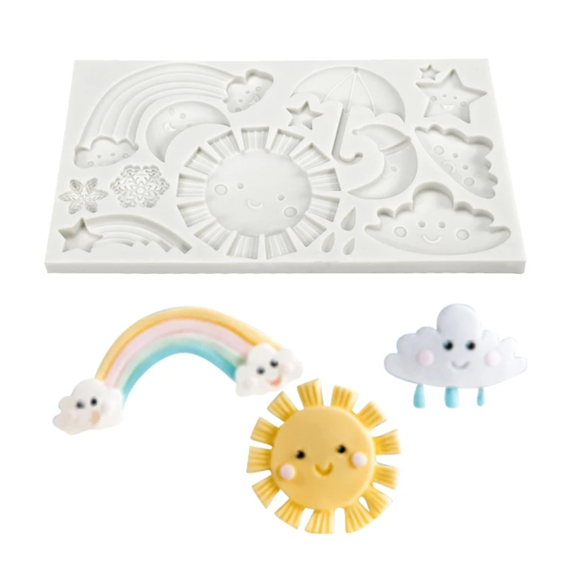 Для креативной радуги для солнечного облака в форме помадного торта силиконовая