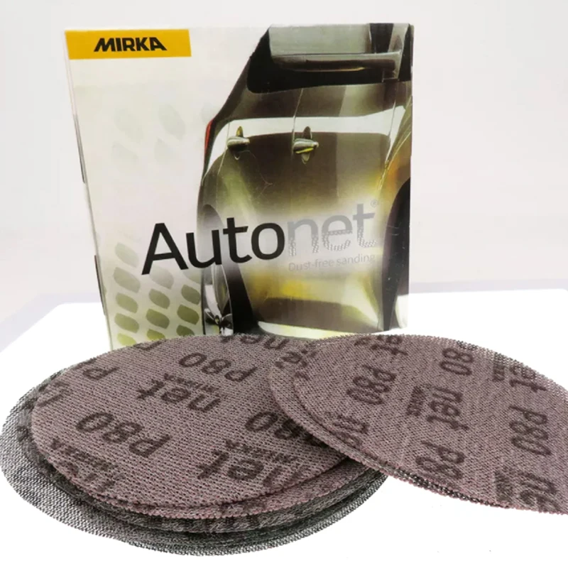 MIRKA 6 Inch 150mm Grit Sandpaper Abrasive Car Paint Putty Grinding Flocking Self-adhesive Disc Anti-blocking Dry Grinding Sheet