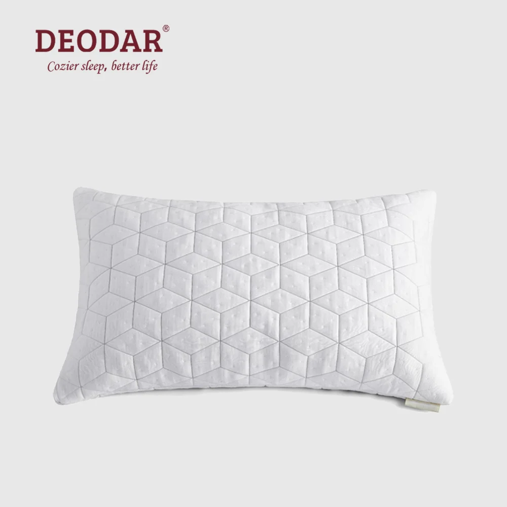 Deodar Crushed Sponge Filled Comfortable Bamboo Fiber High Quality Home Textile Adult Bedroom Single Sleep Neck Pillow Bedding