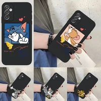 cat and mouse phone case for samsung a53 a52 a51 a50 a21 a22 a30 a31 a32 a40 a42 a80 a71 a73 funda cover
