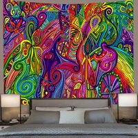 psychedelic poster tapestry banners tree of life wall hanging tapestries for living room bedroom home blanket beach towel decor