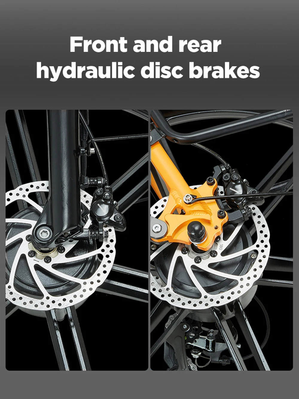 Фото Электровелосипед RANDRIDE YX80MM-2 2000W с аккумулятором 48V 20Ah, внедорожными шинами 26x4 дюйма, горный электровелосипед - склад в РФ №5