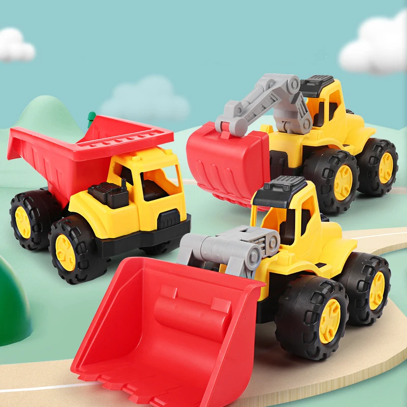 

Child Beach Toy Engineering Vehicle Toys Plastic Construction Excavator Tractor Dump Truck Bulldozer Models Kids Boys Mini Gifts