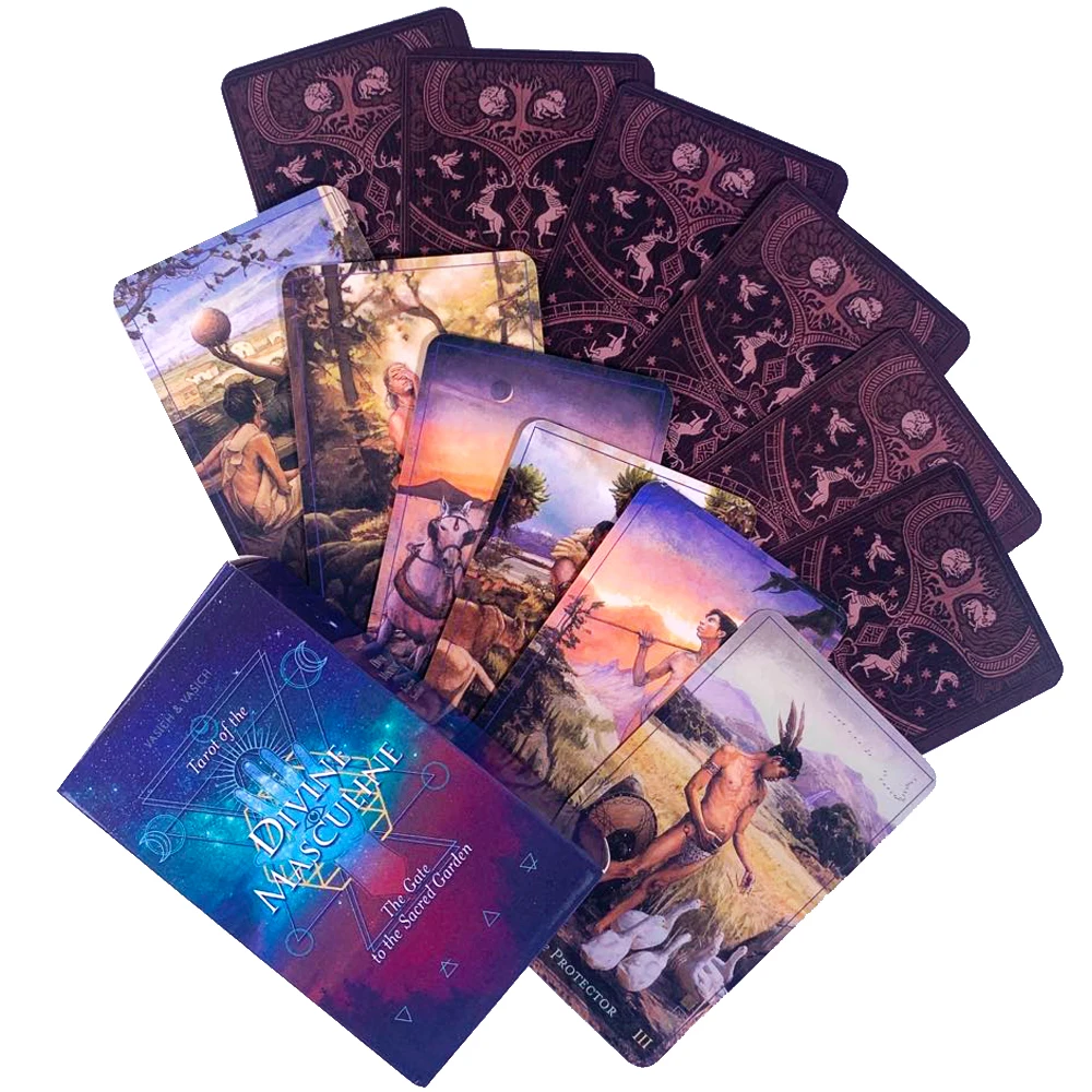 

Tarot of The Divine Masculine Cards Witchcraft Supplies for Altar Tarot Cards about Men Exploring Nature Astrology Tarot Cards