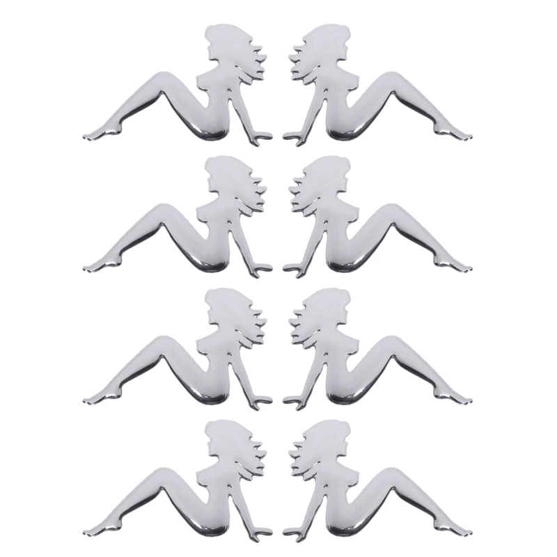 

4X Nice Lady Car Vehicle Decoration Sticker Emblem Logo Badge