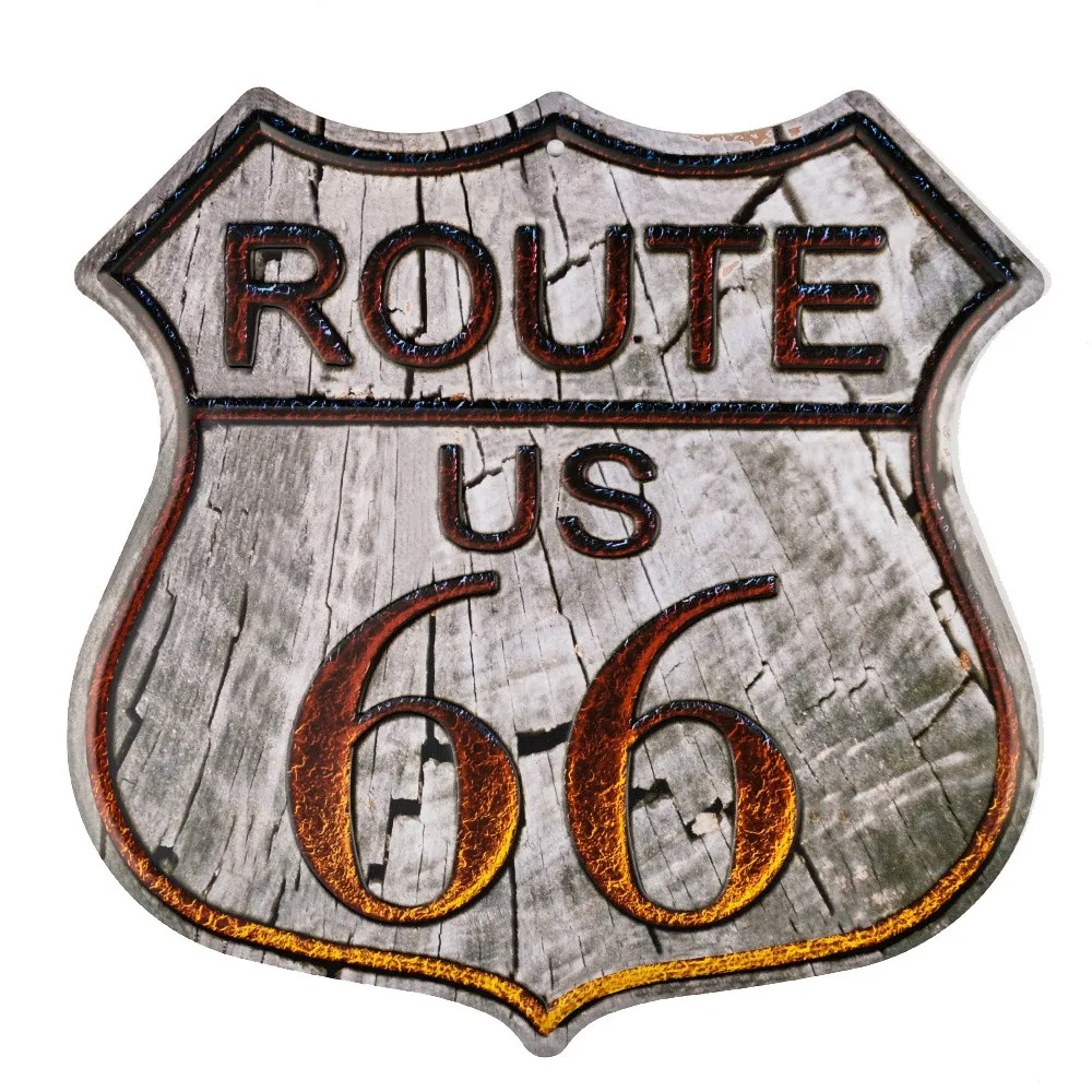 

Route 66 Mother Road дерево шоссе Щит металлический знак