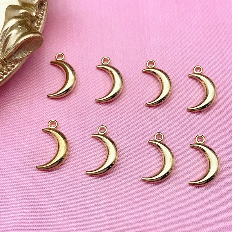 

10Pcs Alloy Fashion Sweet Moon Charms Jewelry Making Pendants DIY Earrings Necklace/Bracelet Creative Craft Accessories