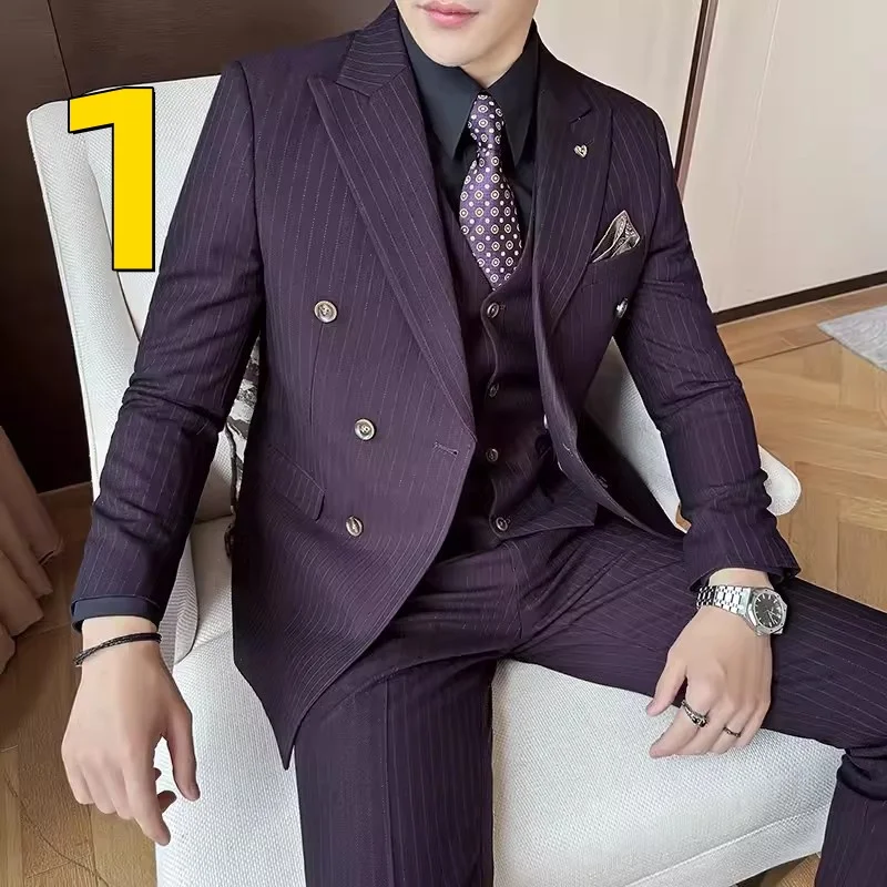 M5232 Облегающий костюм-тройка для жениха корейская свадьба