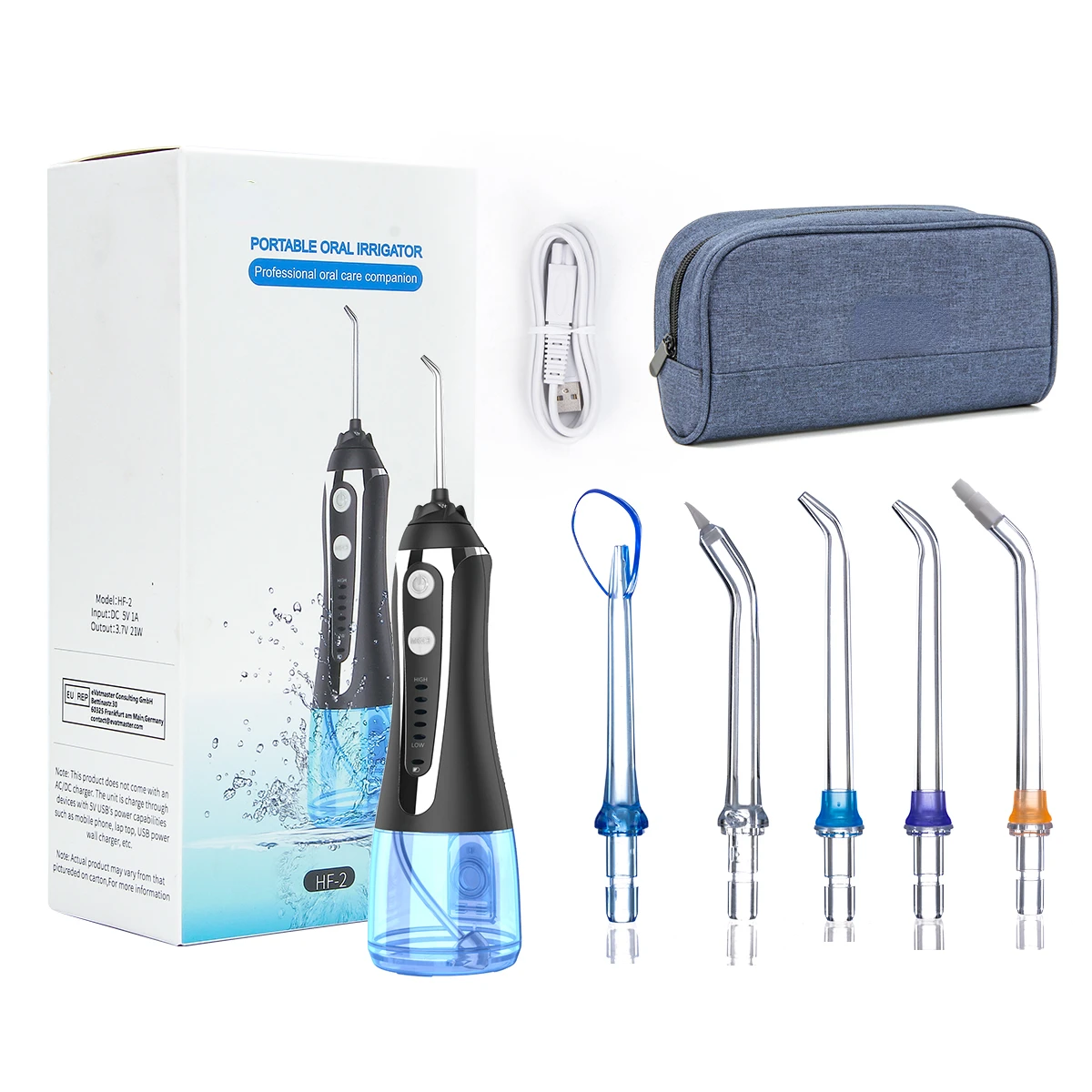 

portable oral irrigator usb rechargeable water flosser Dental Water Jet 300ML 5Models Water Tank Waterproof Teeth Cleaner