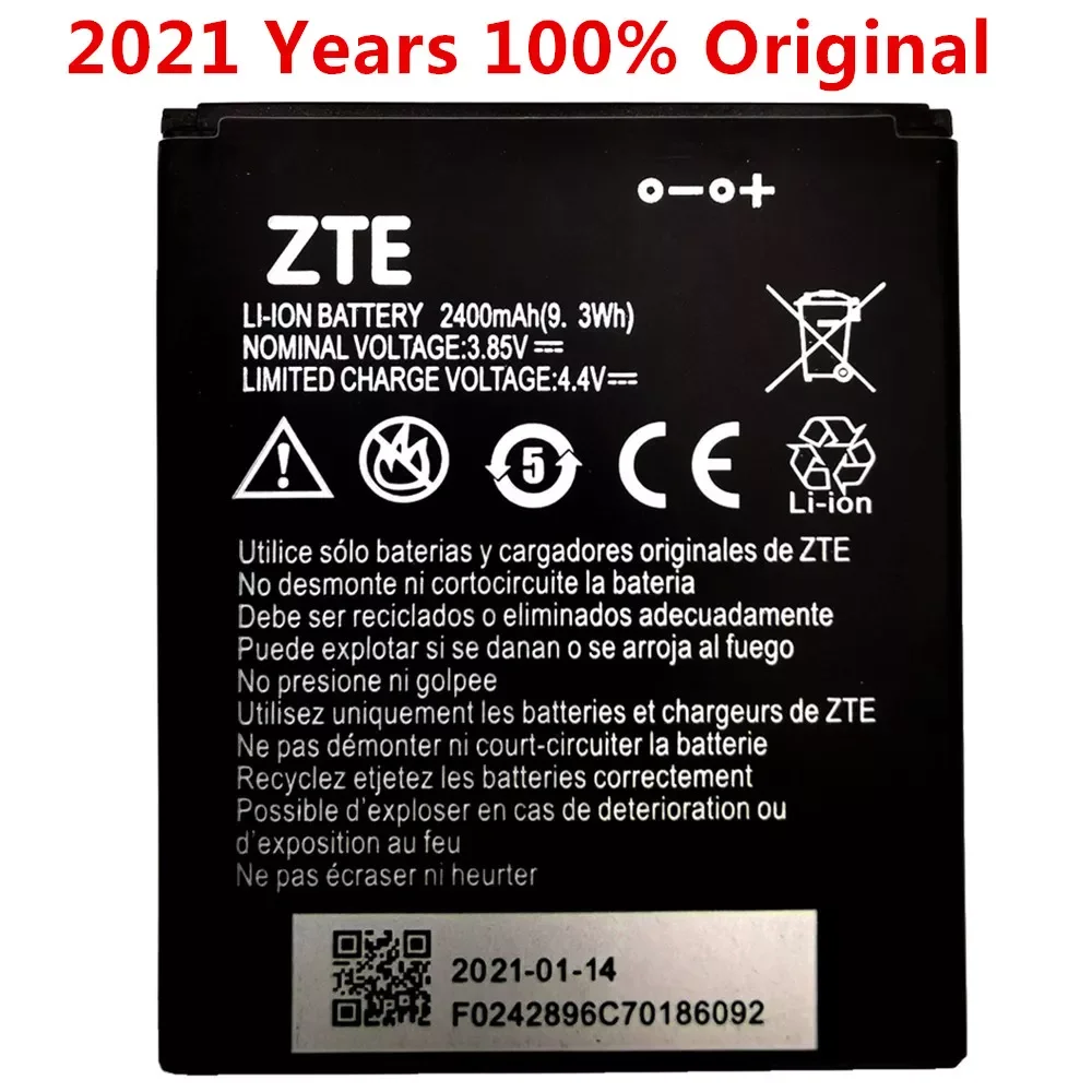 

NEW2023 2021 Years 100% Original High Quality 2400mAh Li3824T44P4h716043 Battery For ZTE Blade A520 A521 BA520 Mobile Phone Batt