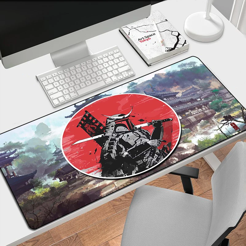 

Computer Accessories Japanese Samurai Extended Pad Gaming Mouse Mat Pc Gamer Mausepad Deskmat Mousepad Mats Keyboard Cabinet Xxl