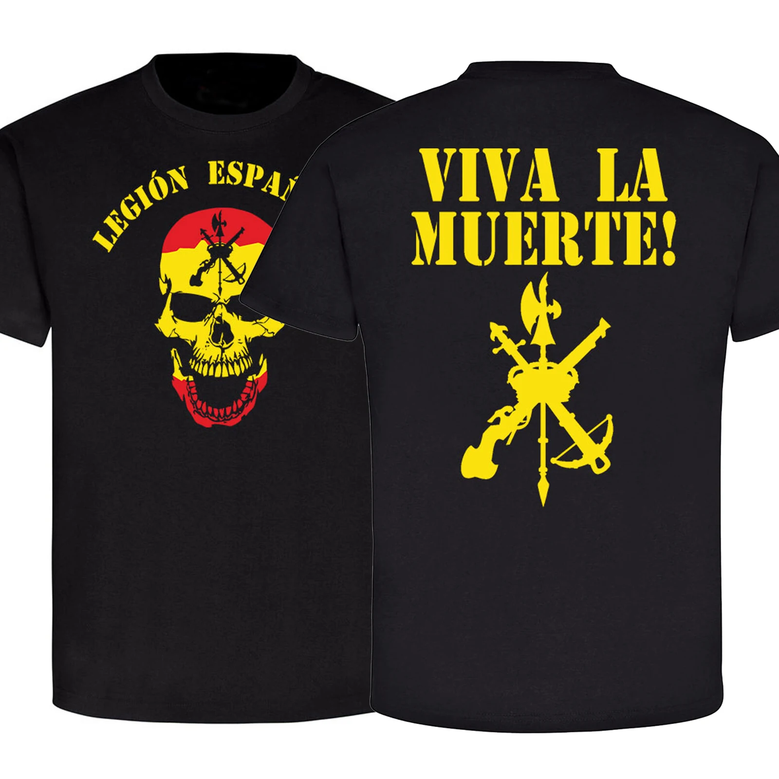 

Legion Espanola Viva La Muerta. Spanish Foreign Legion T-Shirt Summer Cotton Short Sleeve O-Neck Men T Shirt Oversize Streetwear