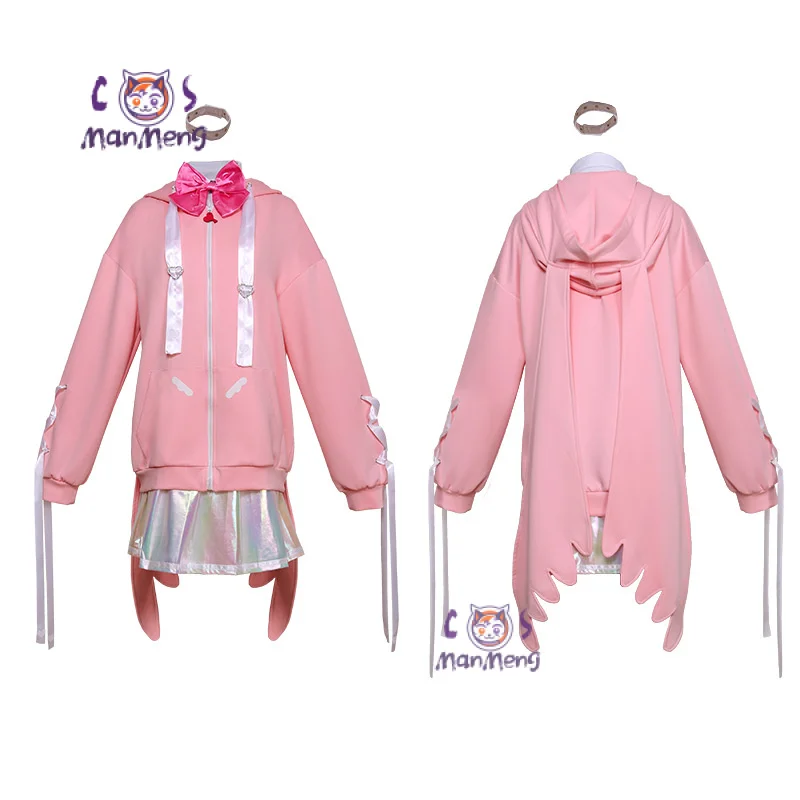 KAngel Ame Game Needy Girl Overdose Аниме Косплей Костюм Парик JK Униформа Кожаная Юбка Комплект