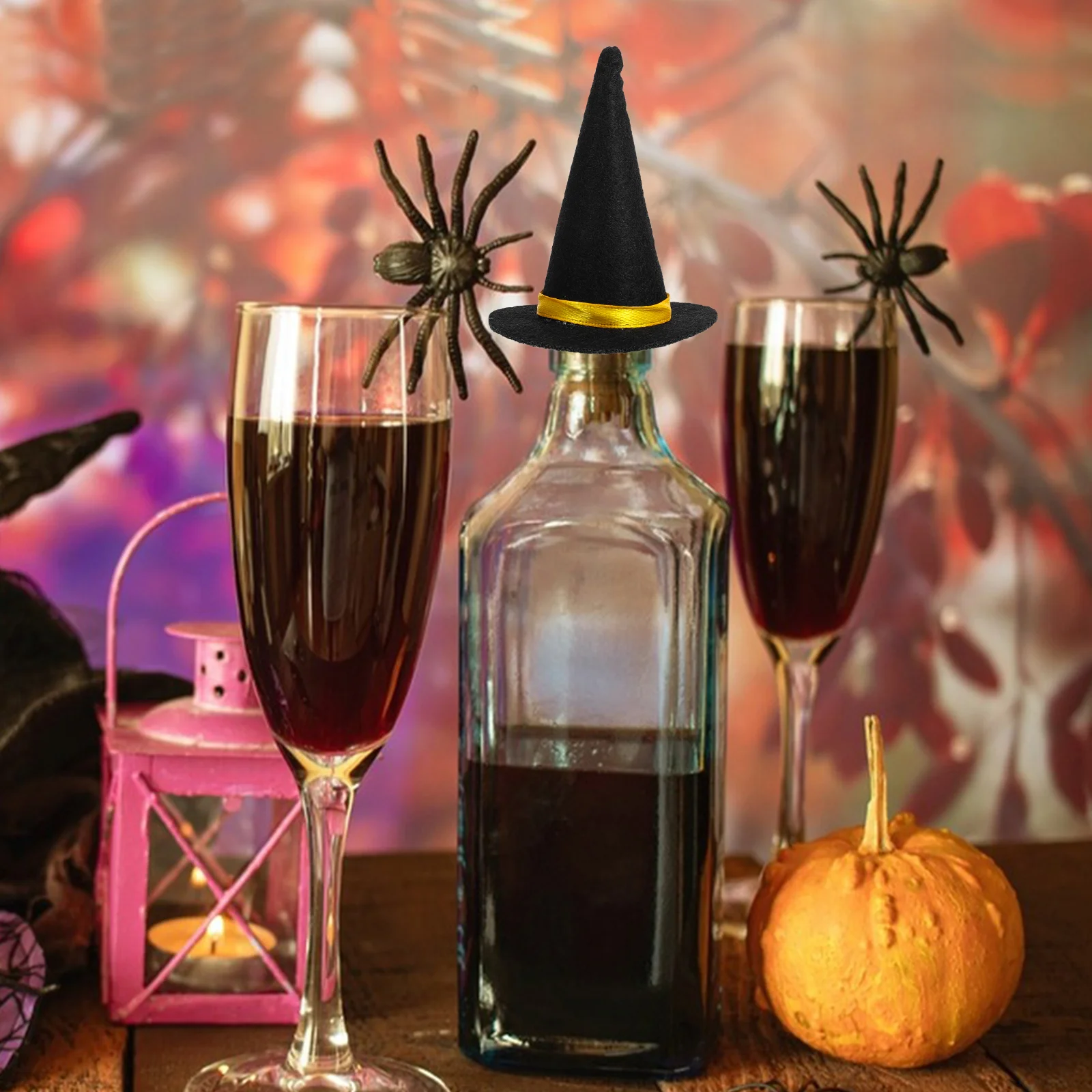 6 шт. украшения для Хэллоуина домашняя бутылка мини-шляпы ведьмы аксессуары волос